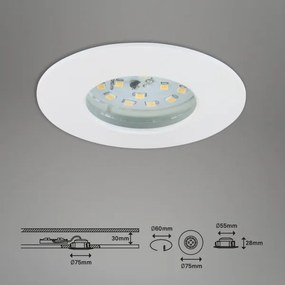Briloner 7231-036 -KÉSZLET 3x LED Fürdőszobai beépíthető lámpa LED/5,5W/230V IP44