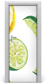 Ajtóposzter öntapadós Limes, citrom 75x205 cm