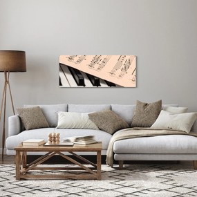 Zongora hangjegyekkel képe (120x50 cm)