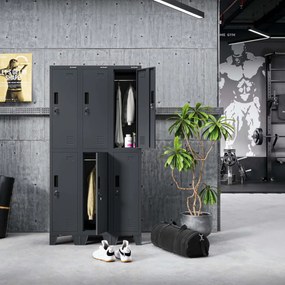 Szociális öltözőszekrény antracit BARTEK 1 Plus 292 x 1720 x 450 mm