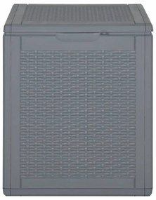 szürke PP rattan kerti tárolóláda 90 L