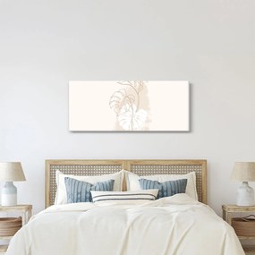 Kép - Line art monstera N⁰1 (120x50 cm)