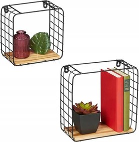 kis négyzet alakú fali polcok relaxdays 2 db