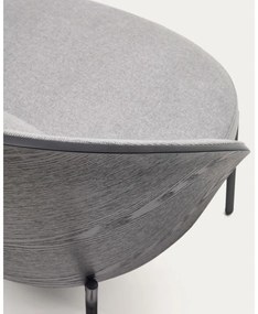 Fekete-szürke fotel Eamy – Kave Home