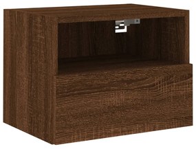barna tölgy színű szerelt fa fali TV-szekrény 40 x 30 x 30 cm