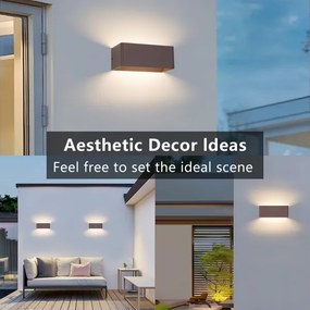 Brilagi - LED Kültéri fali lámpatest DONNANI LED/7W/230V 20 cm barna IP44