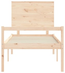 tömör fa ágy időseknek fejtámlával 100x200 cm