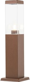 Okos kültéri oszloplámpa rozsdabarna 45 cm P45-tel - Malios
