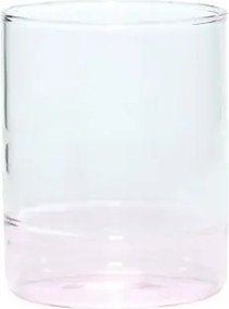 Hübsch Kioszk Italos pohár 380 ml Kézzel Felfújható Rózsaszín