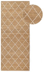 Natúr színű kézi szövésű juta futószőnyeg 80x200 cm Kunu – Hanse Home