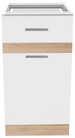 Salandra egyfiókos alsó konyhaszekrény IC 40 Fehér N