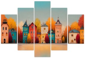 Kép - Őszi falu (150x105 cm)