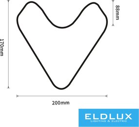UNIVERSO fali lámpa LED 12w 1000lm 3000k IP65 200×170×88mm fehér
