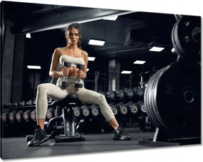 Képek 100x70 Lány az edzőteremben