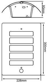 Brilliant - TODD kültéri lámpa érzékelővel 1xE27/60W/230V IP44 antracit