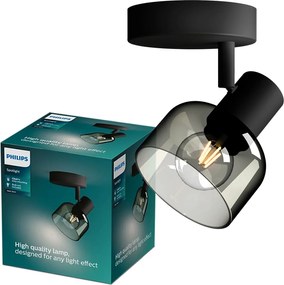 Mennyezeti Fali lámpa E14 Led Fekete Füst Sleet Philips