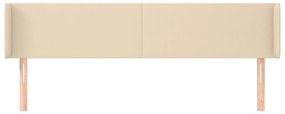 krémszínű szövet fejtámla szárnyakkal 183x16x78/88 cm