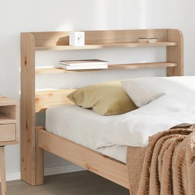 tömör fenyőfa fejtámla polccal 75 cm