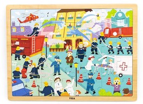 Fa puzzle Viga Tűzoltók