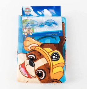 Mancs Őrjárat Ready törölköző és úszószemüveg szett