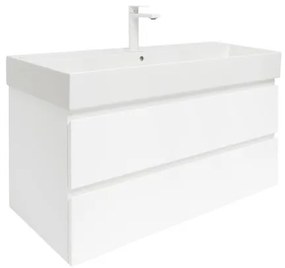 Fürdőszoba szekrény mosdóval SAT B-Way 99x50x45 cm fehér BWAY2100WU2BBI