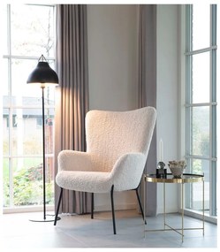 Glasgow fehér műszőrme füles fotel - House Nordic