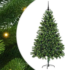 vidaXL Karácsonyfa 300 LED-del állvánnyal Zöld 180 cm PE