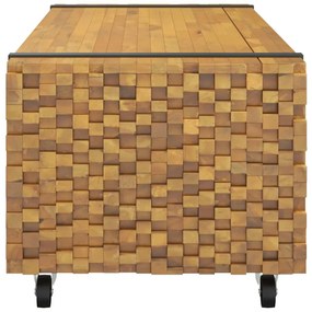 dohányzóasztal 110x45x35 cm tömör fa teakfa