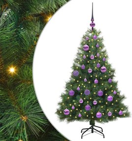 vidaXL Mű karácsonyfa 150 LED-del állvánnyal Zöld 120 cm PE és PVC