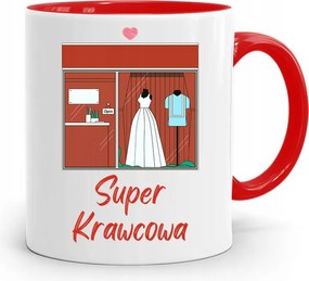 Piros Szabó Bögre Szuper Szabó Nyomtatott Fényképpel