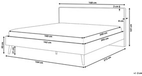 Franciaágy 160 cm SERVI (ágyráccsal) (világos fa). 1007527