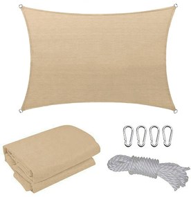 Rana napvitorla négyszög alakú 4x5 m bézs