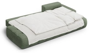 Zöld kinyitható-tárolóhelyes sarokkanapé (jobb oldali-heverő résszel) Linz – Cosmopolitan Design