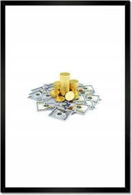 Poszterek keretben 40x60 Dollár Pénz Bilon