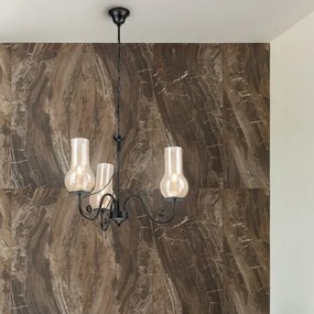 Brilagi - LED Csillár láncon COTTAGE 3xE14/40W/230V fekete/barna