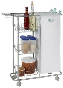 Slim univerzális gurulós polc kosárral, 28 l - Wenko