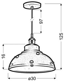 Csillár zsinóron SCRIMI 1xE27/60W/230V