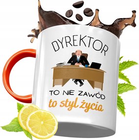 Narancssárga Bögre Igazgatónak Ajándék fényképes nyomtatással