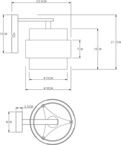 Globo 15560W Falikar fém fekete váz, üveg búra réz dekor gyűrűvel. SzxM: 180x215mm, AL: 235mm, exkl. 1x E27 60W 230V