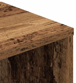 antik fa színű szerelt fa könyvszekrény 34x31x112 cm