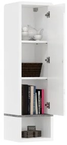 FRED nyitott polcos szekrény, fehér/szürke