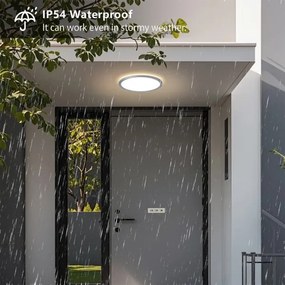 Brilagi - LED fürdőszobai mennyezeti lámpa ULTRA SLIM LED/18W/230V átmérő 30 cm ezüst IP54