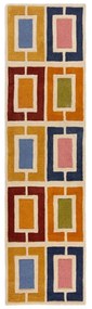 Kézi szövésű gyapjú futószőnyeg 60x230 cm Retro Blocks – Flair Rugs