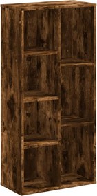 vidaXL füstös tölgy színű szerelt fa könyvszekrény 50x25x105 cm