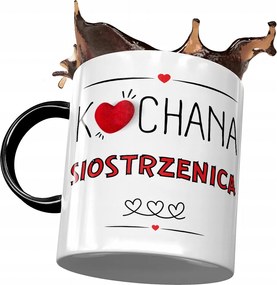 Fekete Bögre Unokahúgnak Születésnapra Ajándék Nyomtatott Fotóval