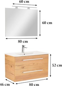 Vario Clam 80 Fürdőszoba komplett szekrény