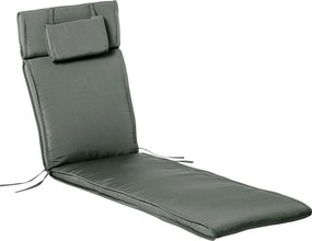 Outsunny Hintaágy párna fej-,állítási lehetőséggel, szétszedhető poliészter + pamut szálas borítással, Szürke 198 x 53 x 5 cm | Aosom