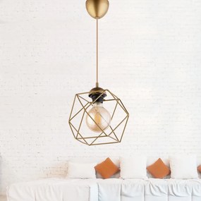 Aranyszínű függőlámpa fém búrával – Opviq lights
