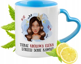 Elena Kék Bögre Szív Alakú Füllel Kávé Ajándék