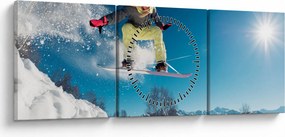 Kép - Snowboardos (órával) (90x30 cm)